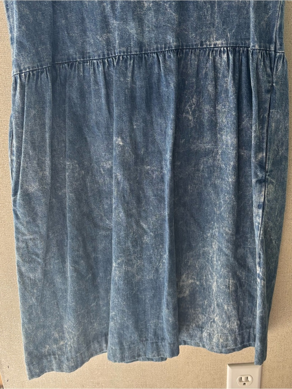 Vintage 80s Oscar de la Renta for Swirl Acid Wash Denim Dress Neiman Marcus - Picture 9 of 13